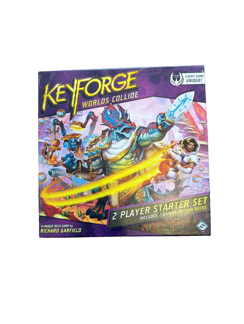 Fantasy Flight Games Keyforge Worlds Collide Starter Set + Call Of Archons Deck